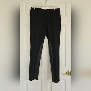 Black Pants with Faux Leather Inset